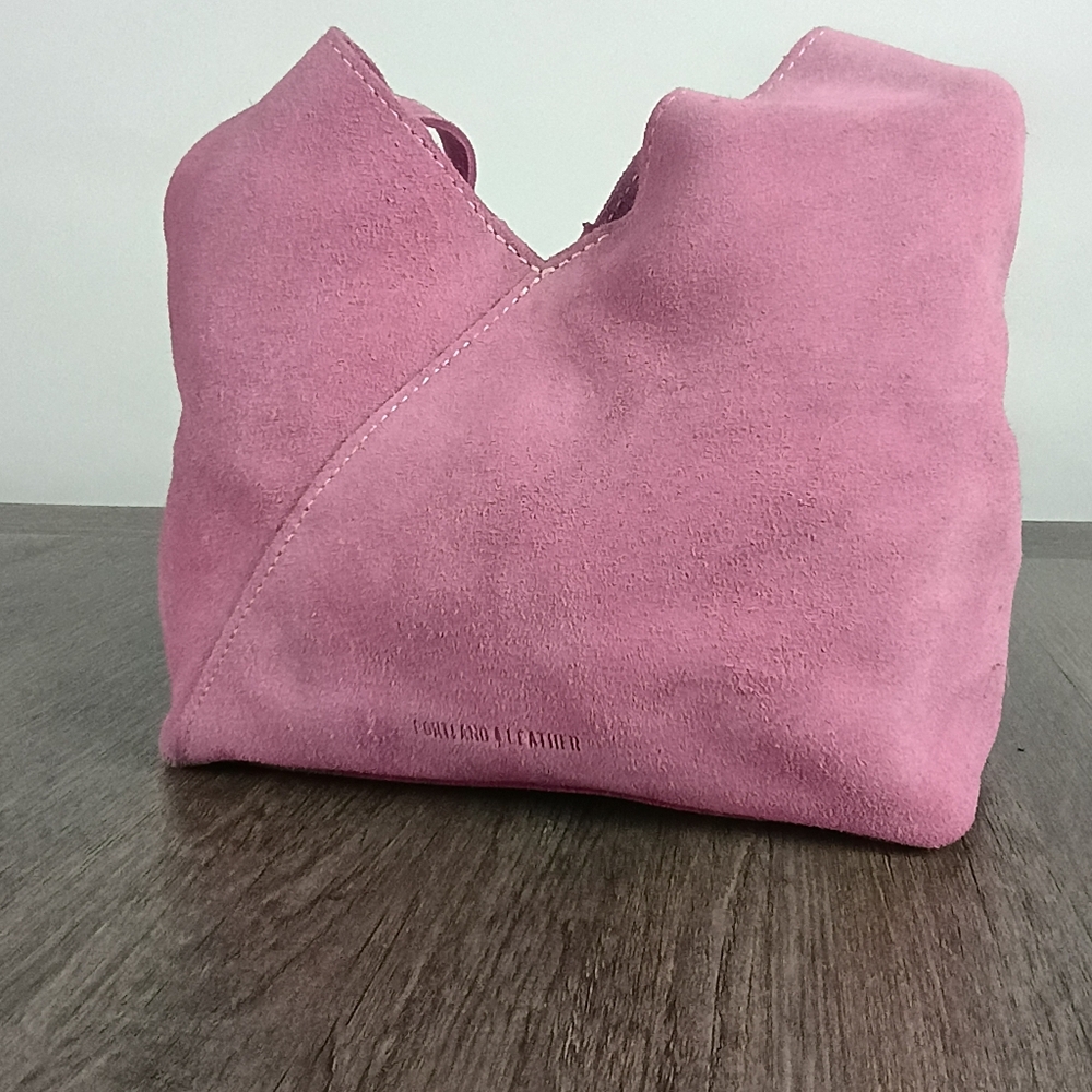Portland Leather Pink Suede Bag